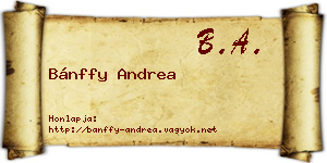 Bánffy Andrea névjegykártya