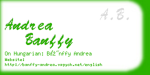 andrea banffy business card